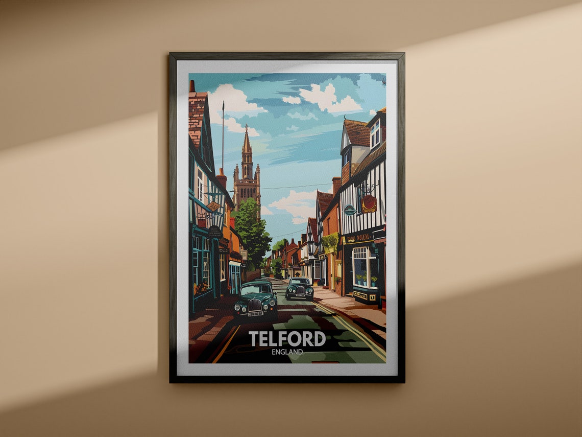 Telford Travel Print England Telford Art Poster England Travel Poster United Kingdom Wall Art English Art Decor - Image 3