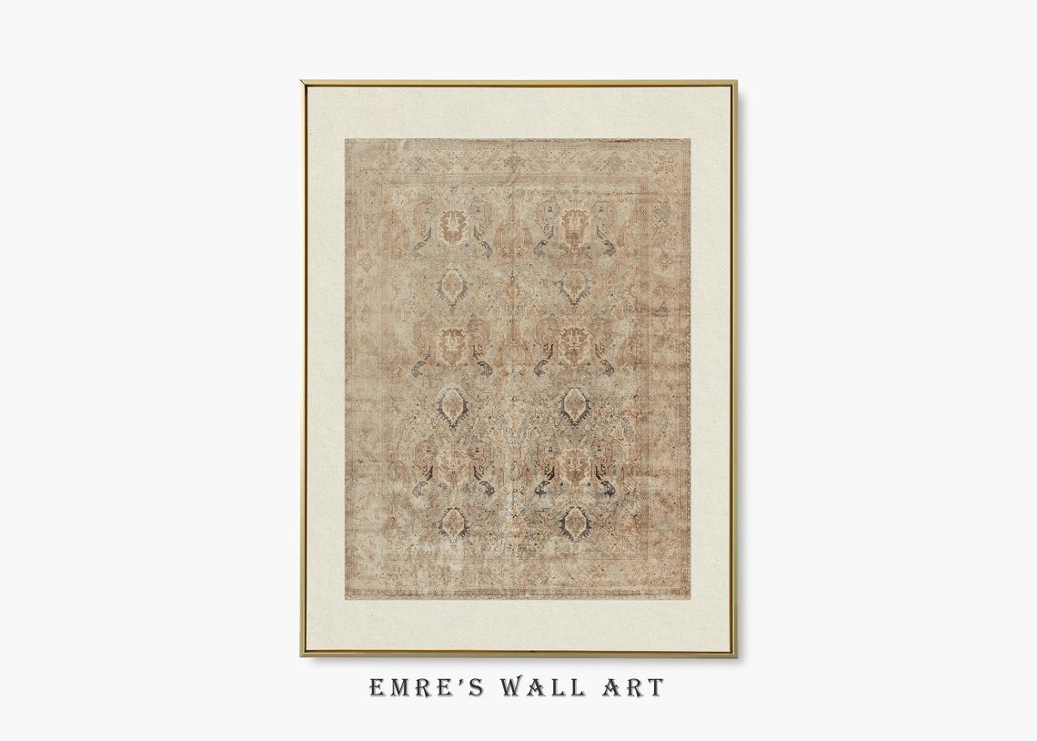 Bird Wing Study and Antique Rug Textile Vintage Two Print Set Artwork - Image 3