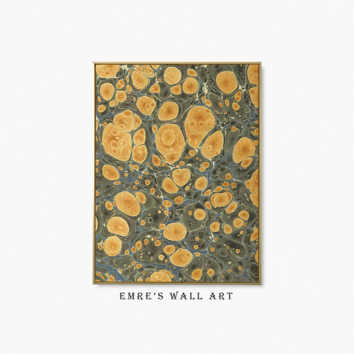 Vintage Abstract Oil Painting Print, Boho Wall Decor