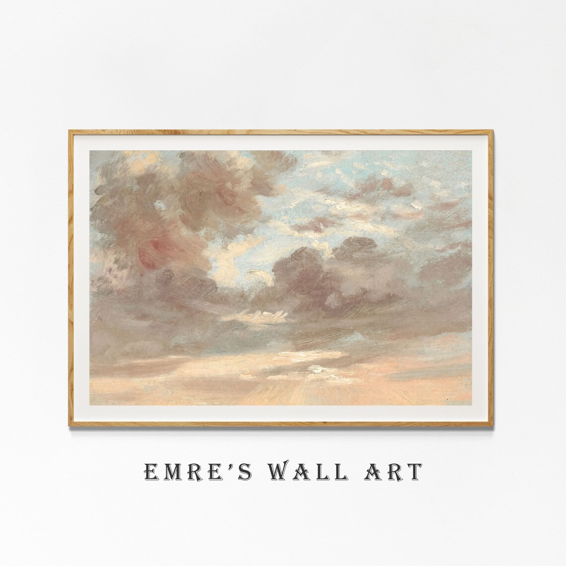 Cloud Oil Painting Vintage Cloud Study Art Print - Image 4
