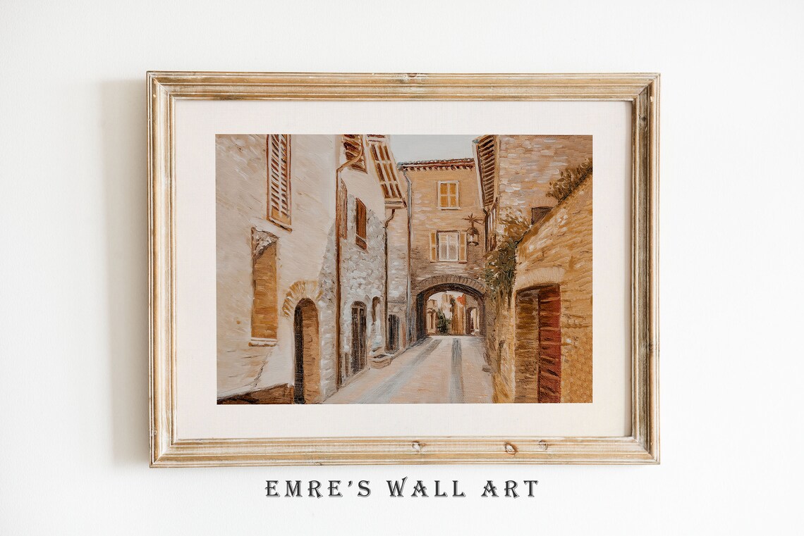Italy Vintage Cityscape Art Print, Neutral Scenery - Image 2