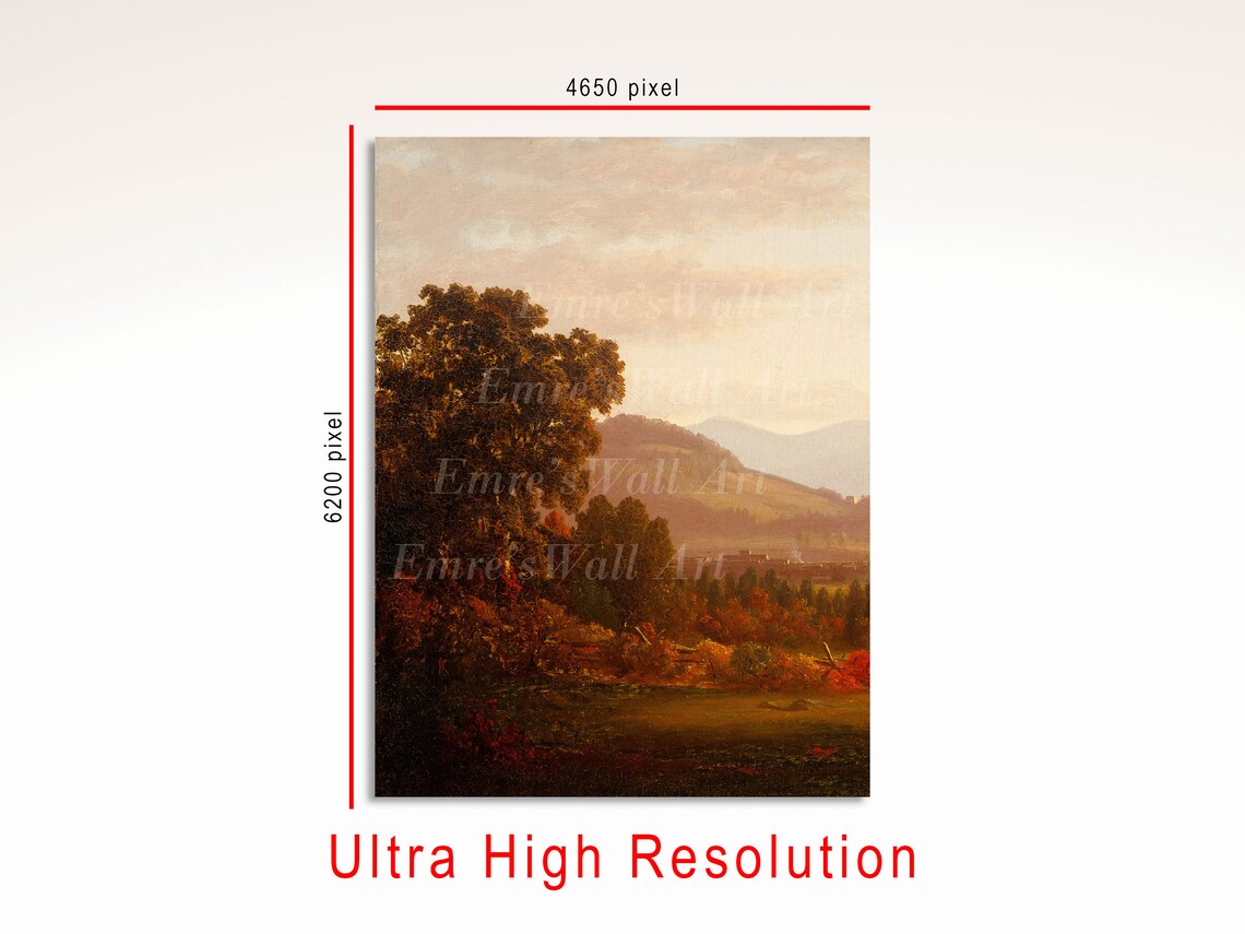 Autumn Landscape Moody Fall Vintage Art Print - Image 4
