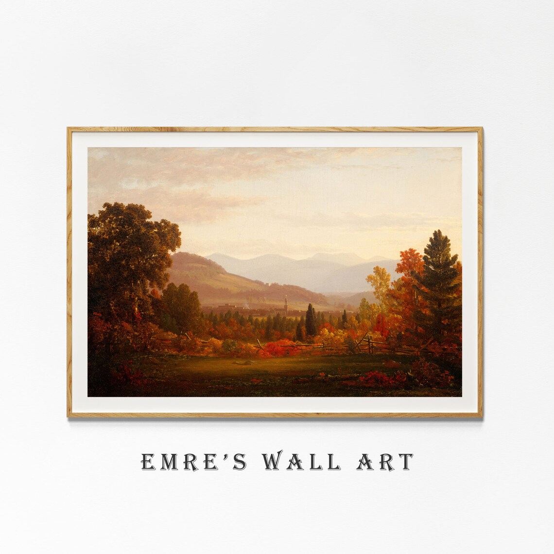 Moody Fall Landscape Art Print, Vintage Rustic Country - Image 4