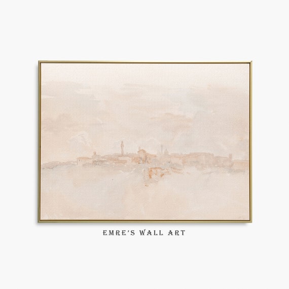 Siena Watercolor Art Print, Vintage Cityscape