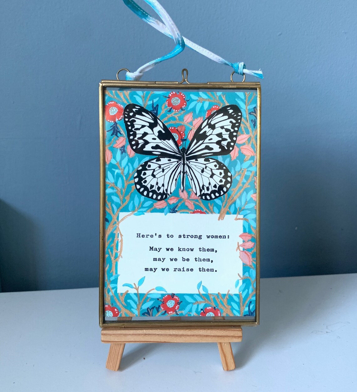 Butterfly Vintage Quote Art Print, Strong Women