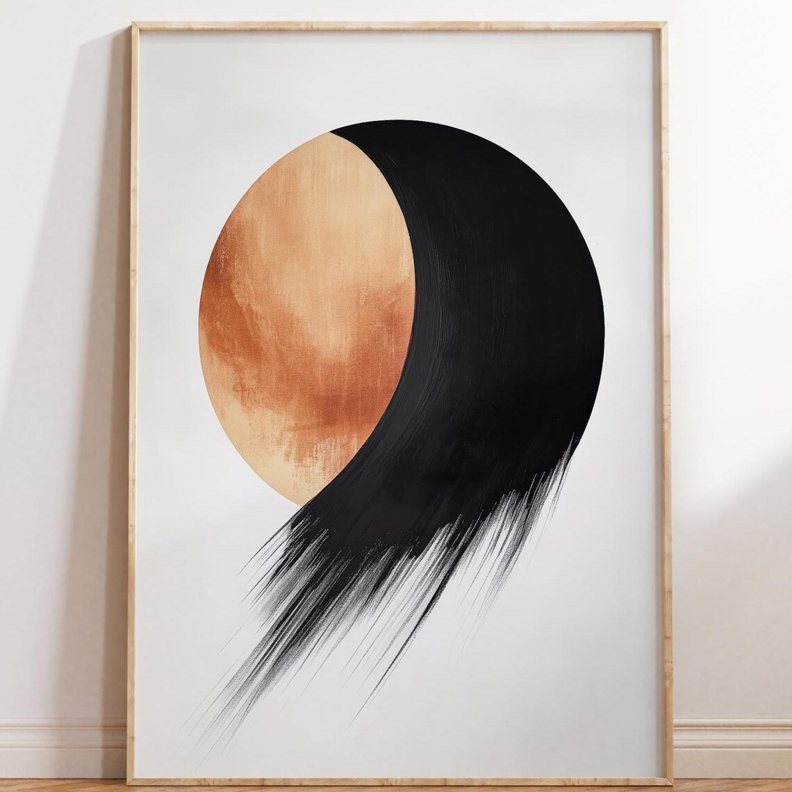 Abstract Solar Eclipse, Japandi Minimalist Poster