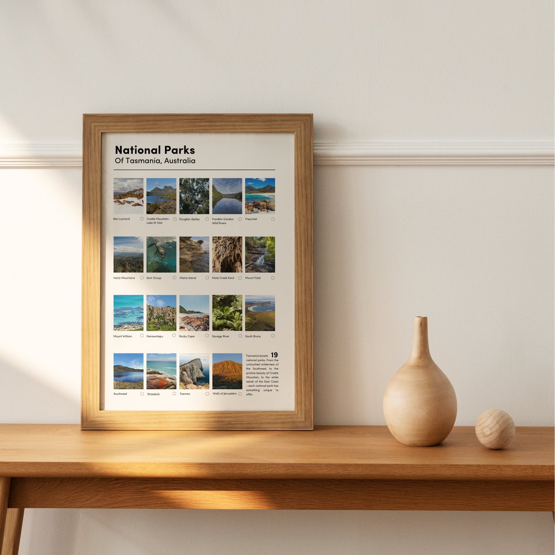 Tasmania Poster Tasmania National Parks Tasmania Travel Print Wall Art Australia Bucketlist Poster Australia Tasmania Art