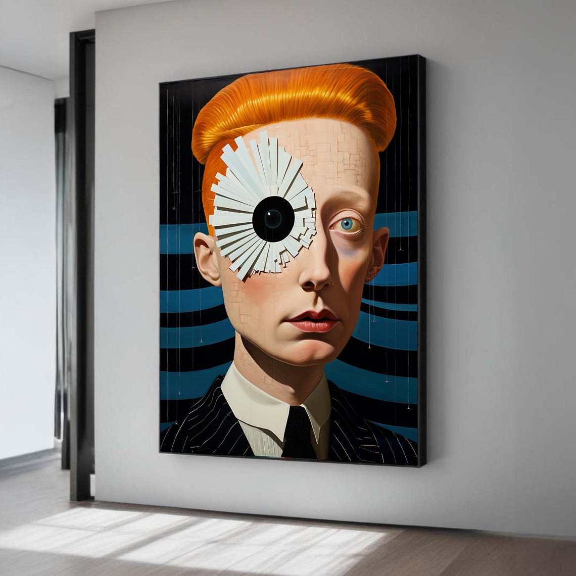 Surreal Camera Eye Portrait Bold Pop Art Man Photography Poster