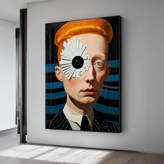 Surreal Camera Eye Portrait Bold Pop Art Man Photography Poster