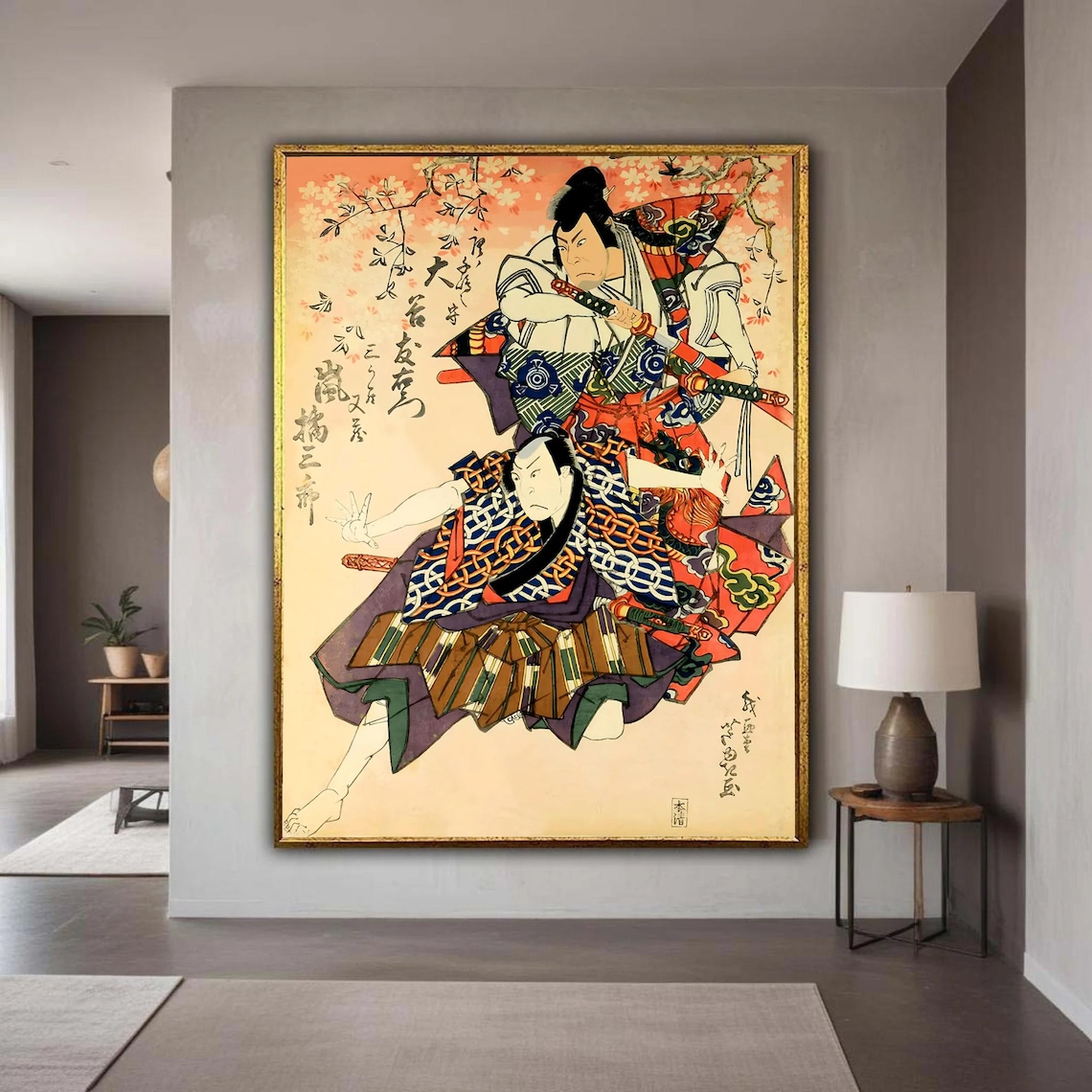 Traditional Japanese Samurai Ukiyoe Art Print