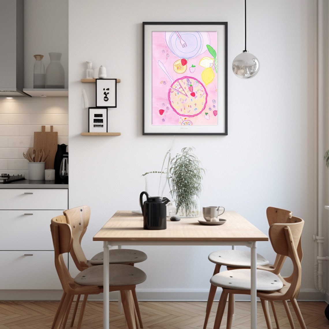 Lemon Fruit Wall Art Artwork For Kitchen Decor Watercolors Citrus Fruit Illustration Poster - Image 2