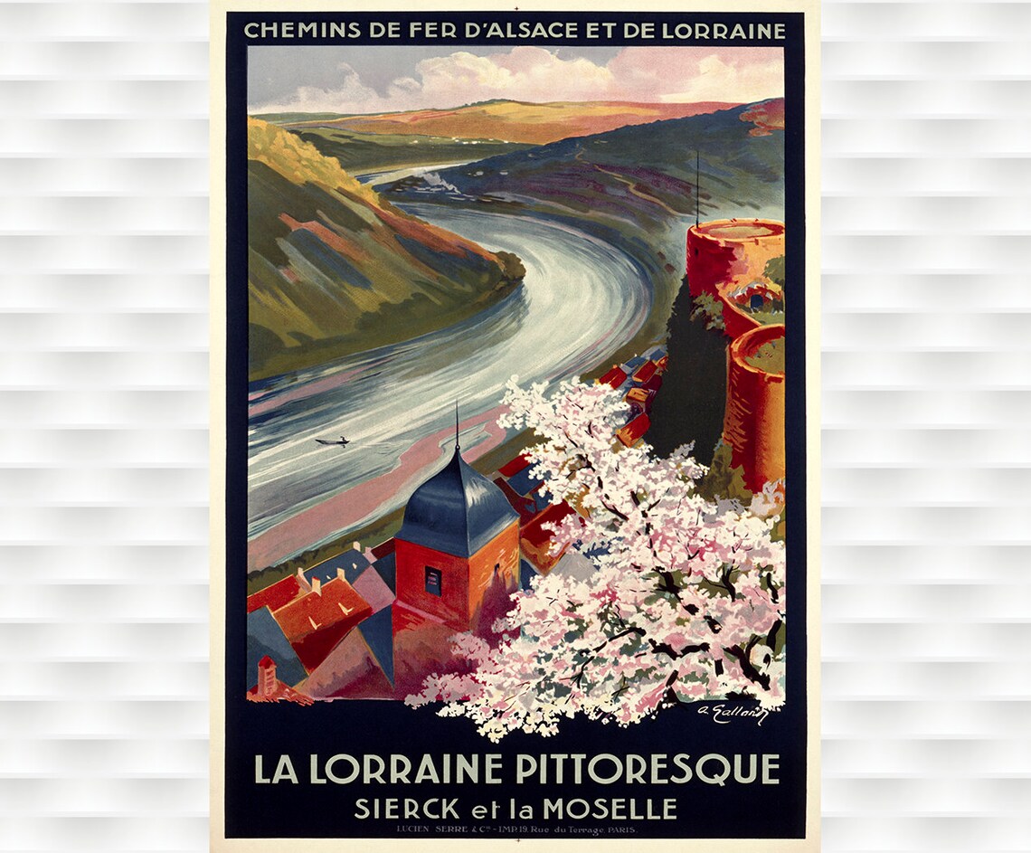 La Lorraine Pittoresque Sierck Moselle French Railway Poster