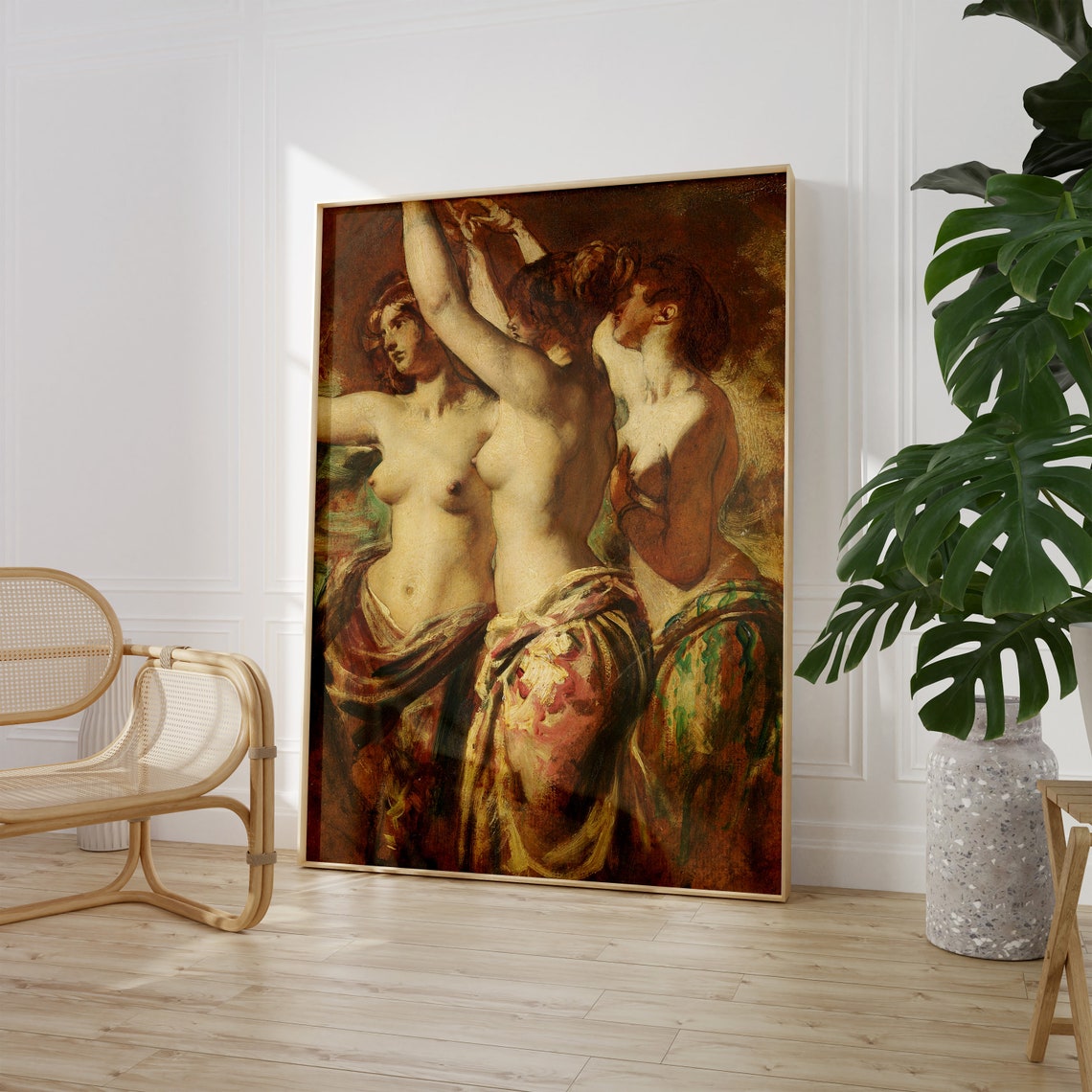 William Etty The Three Graces Vintage Classical Painting Poster