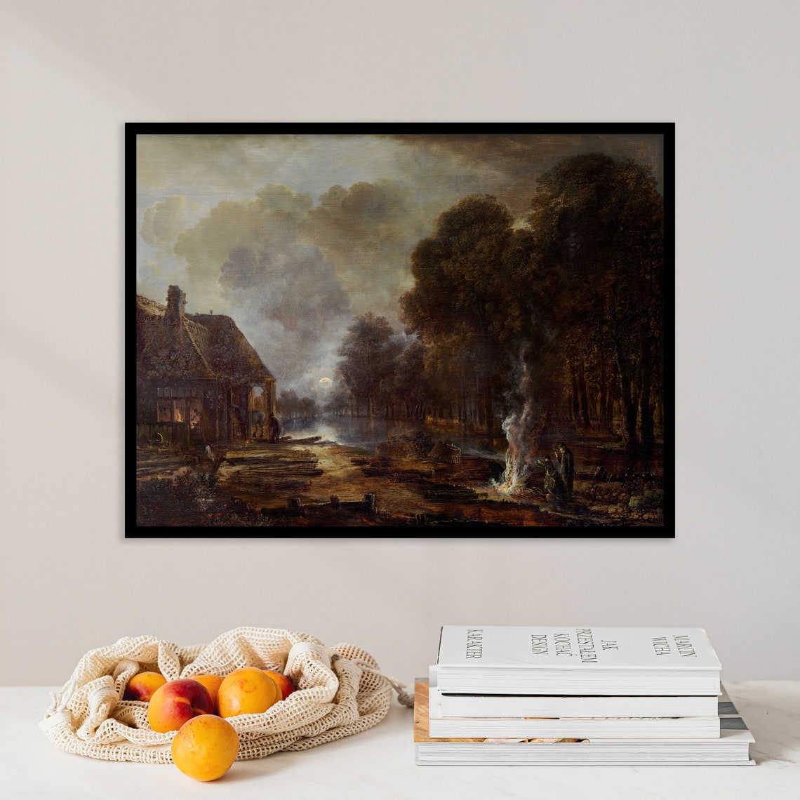 Aert Van Der Neer The Farrier 1650 Moonlit Dutch Night Scene Poster