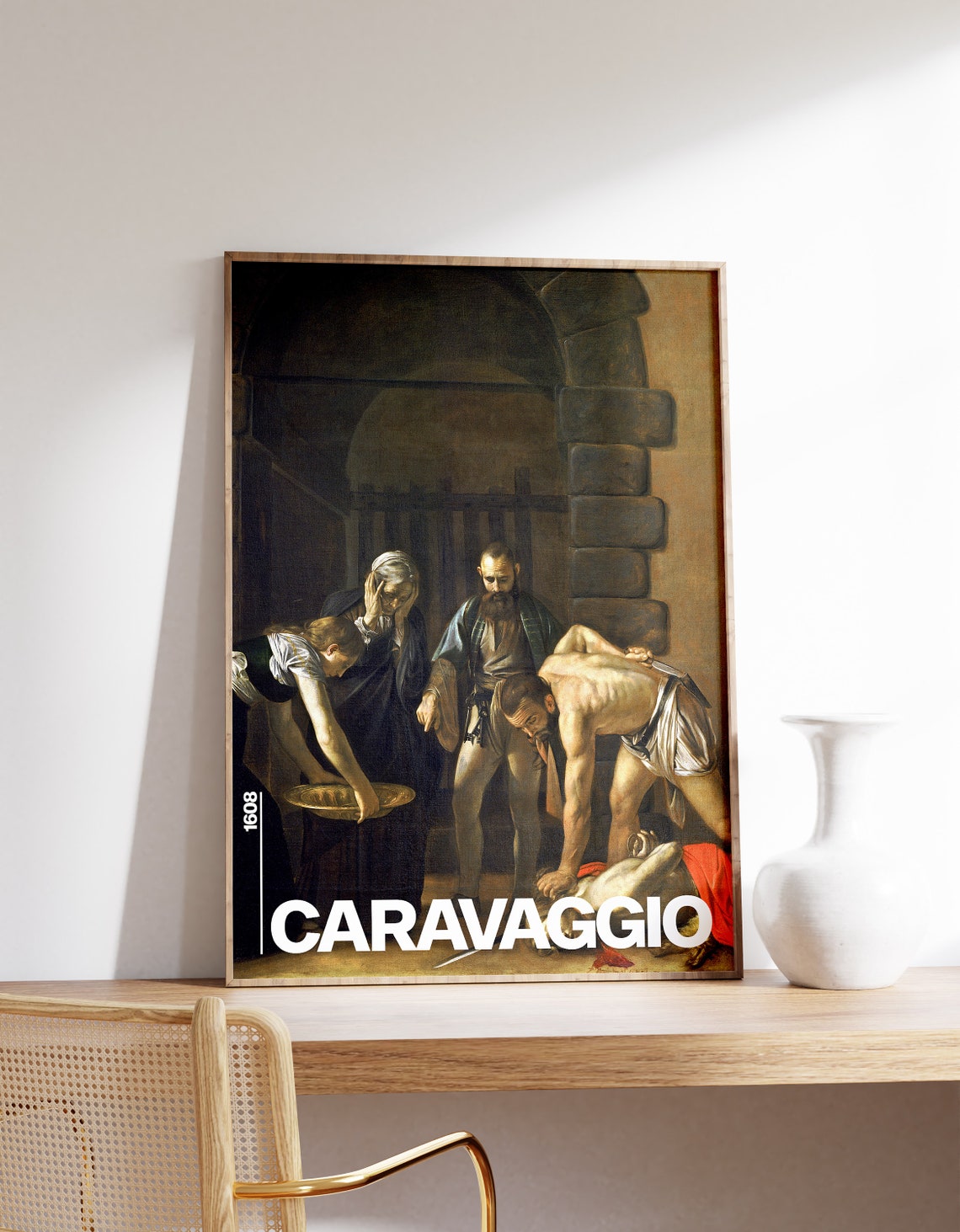 Caravaggio Beheading of Saint John Exhibition Style Art Poster