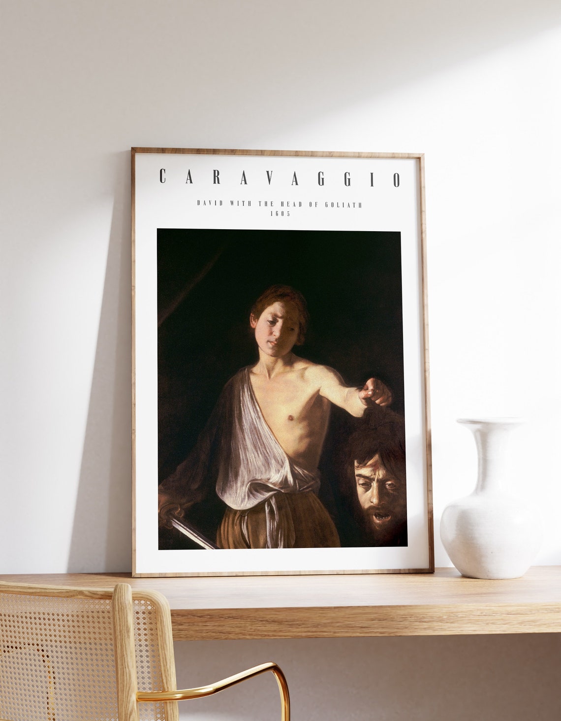 Caravaggio David With Head Of Goliath 1605 Exhibition Poster