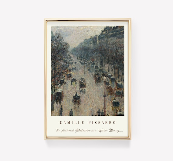 Camille Pissarro Boulevard Montmartre Winter Morning Snowy Paris Art Print