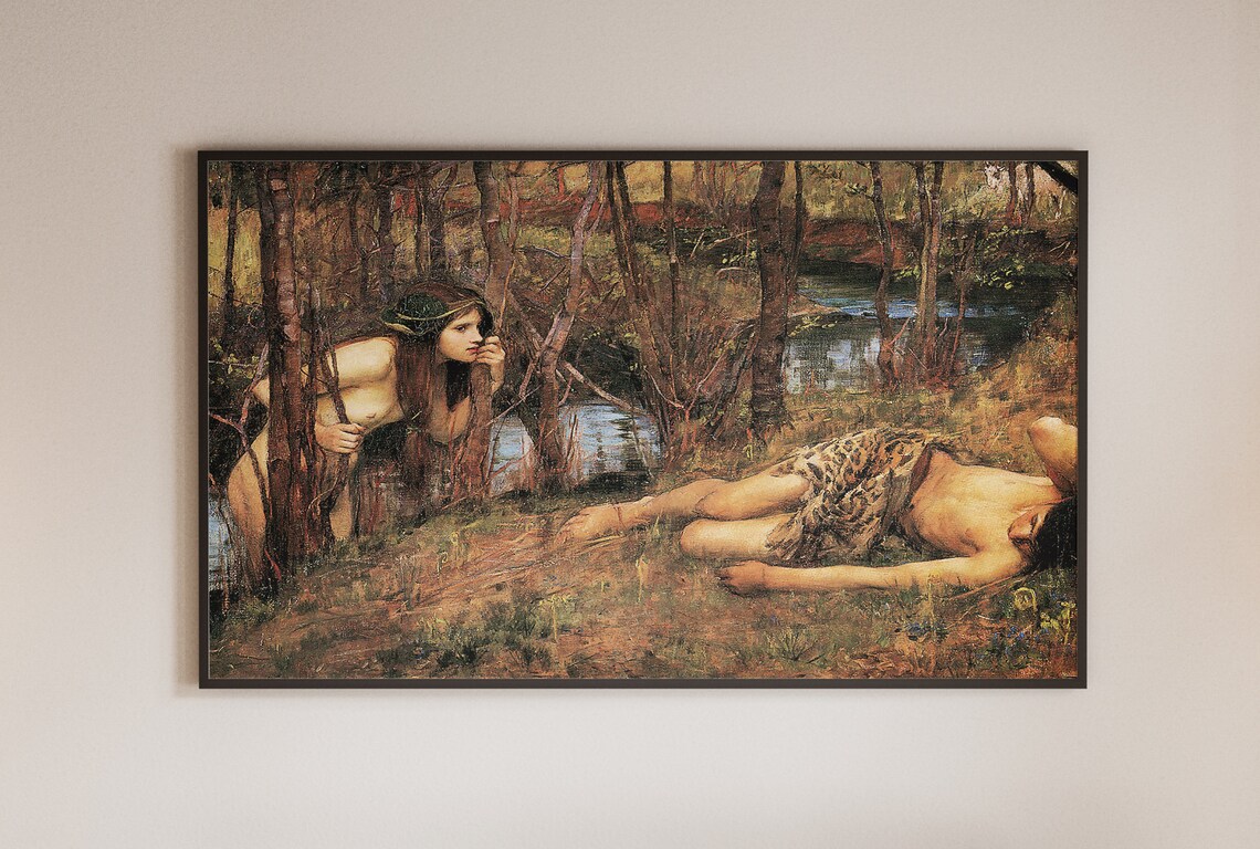 John William Waterhouse A Naiad and Hylas 1893 Art Print