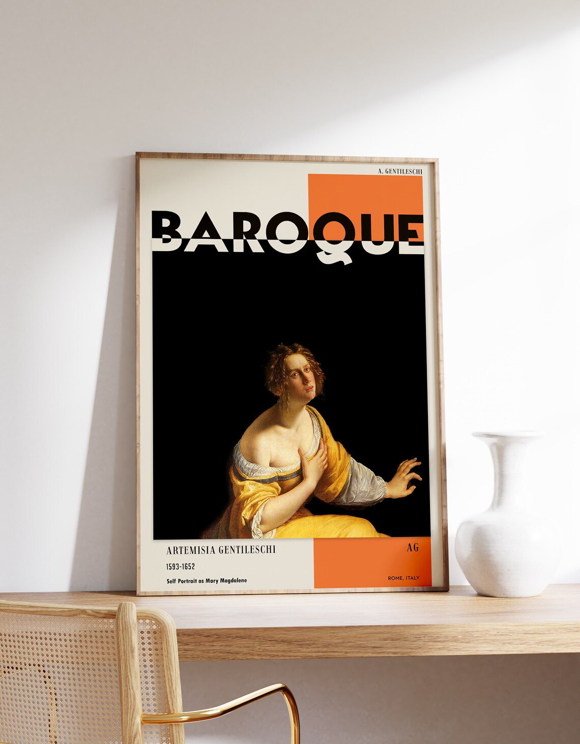 Artemisia Gentileschi Exhibition Poster, Baroque Art Print