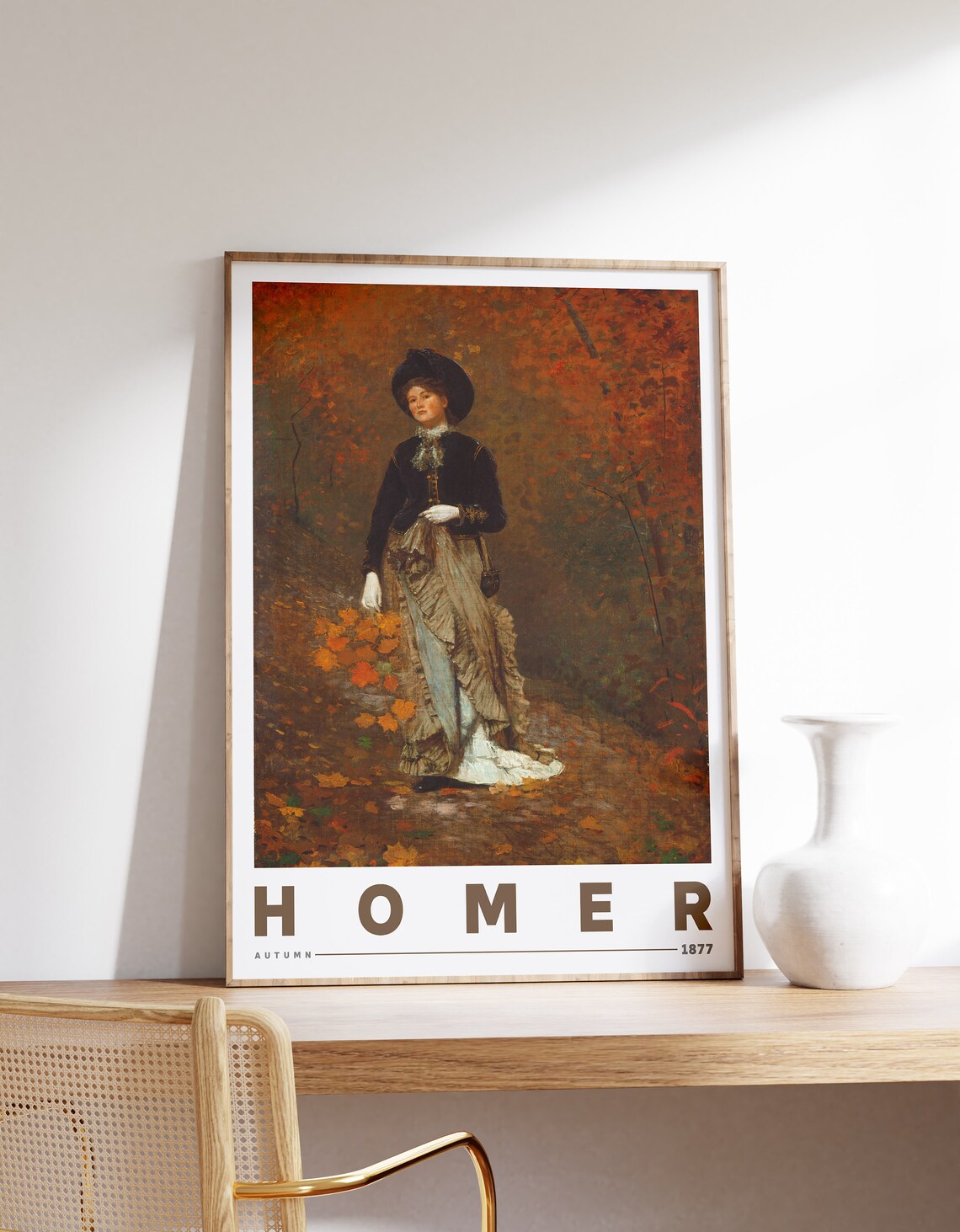 Winslow Homer Autumn 1877 Classic Woman Portrait Exhibition Poster