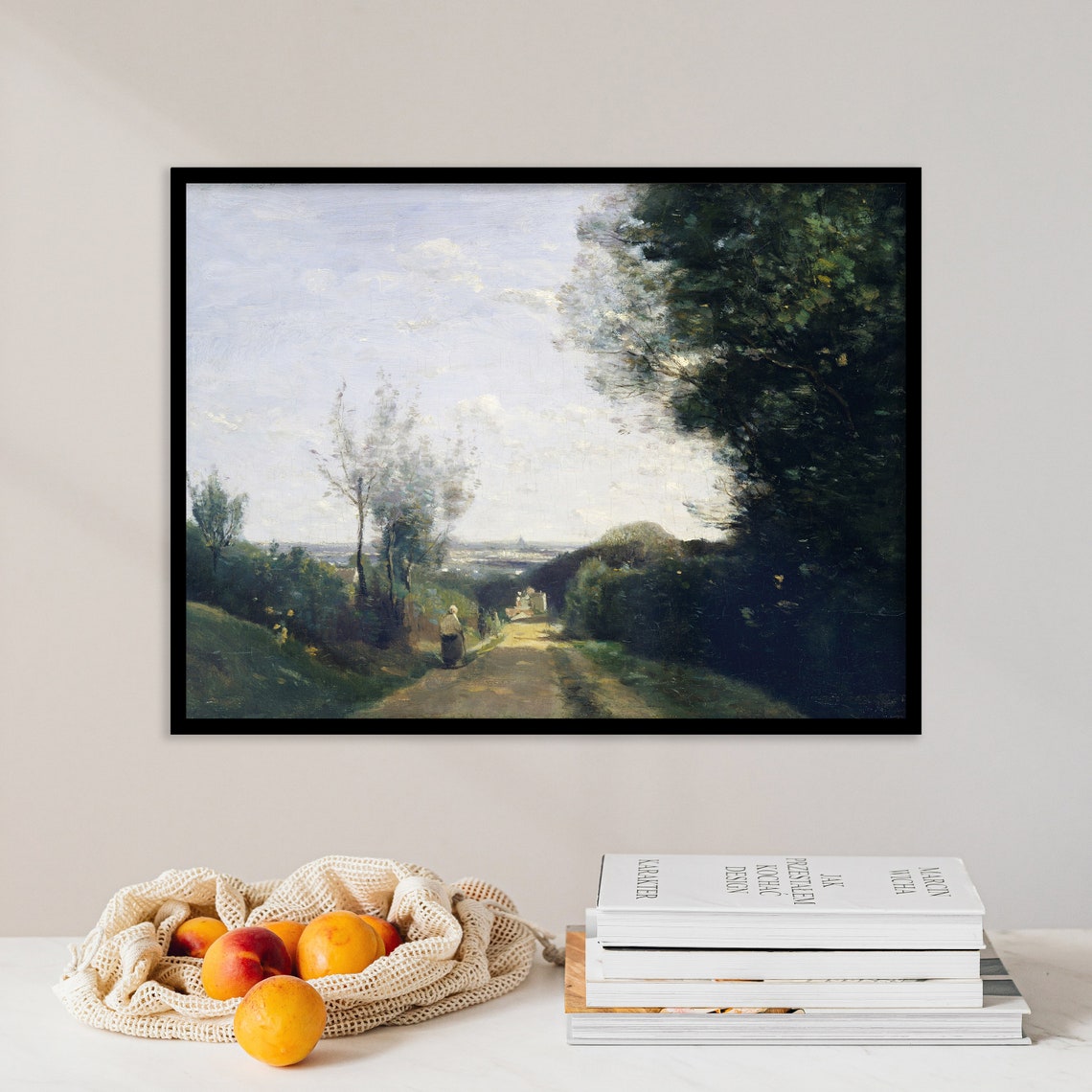 Country Road Paris Countryside Vintage Impressionist Art Poster