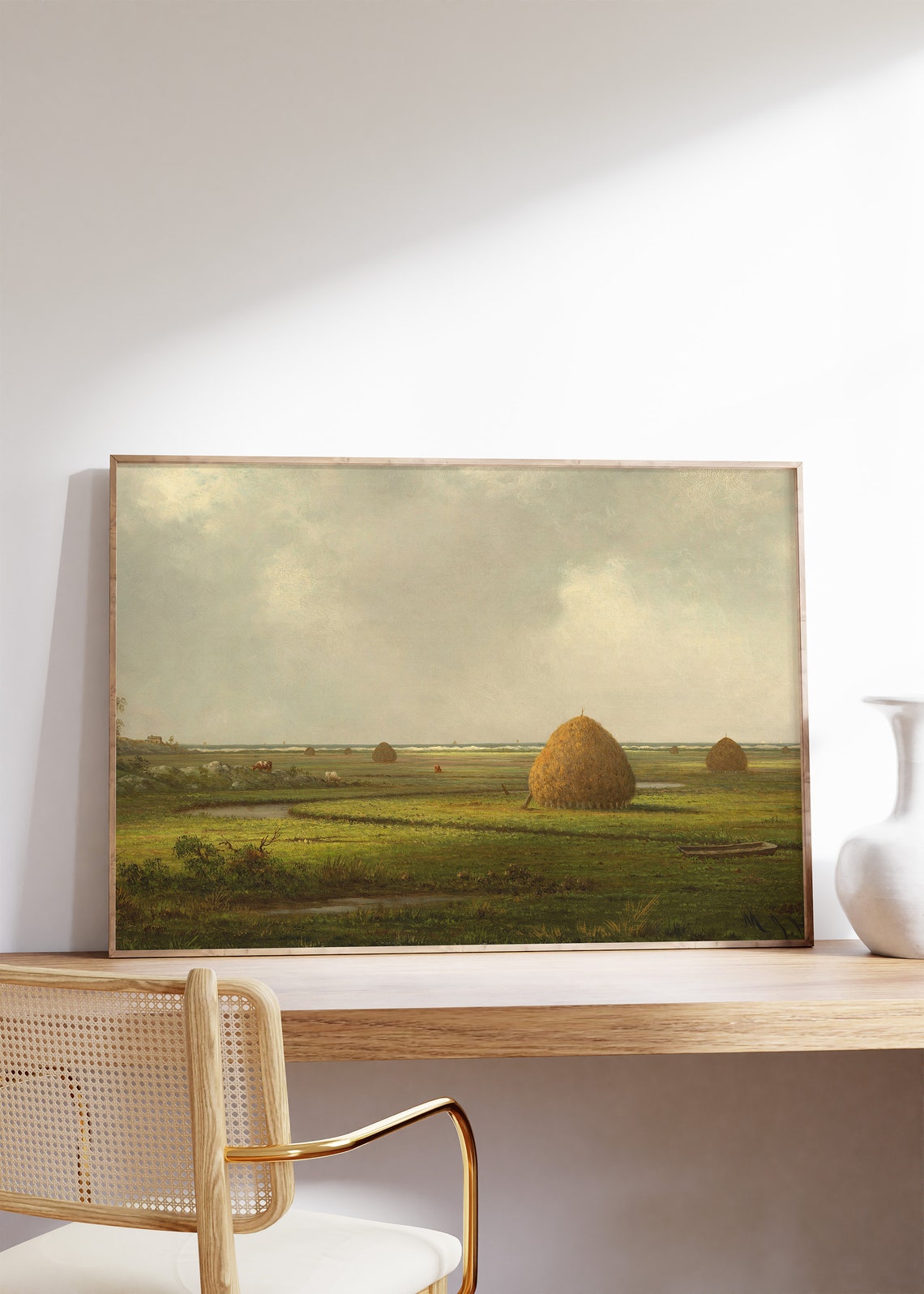 Martin Johnson Heade View of Marshfield 1866 Marsh Landscape Poster