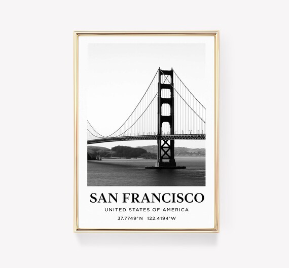 San Francisco Vintage Travel Poster, Retro Decor