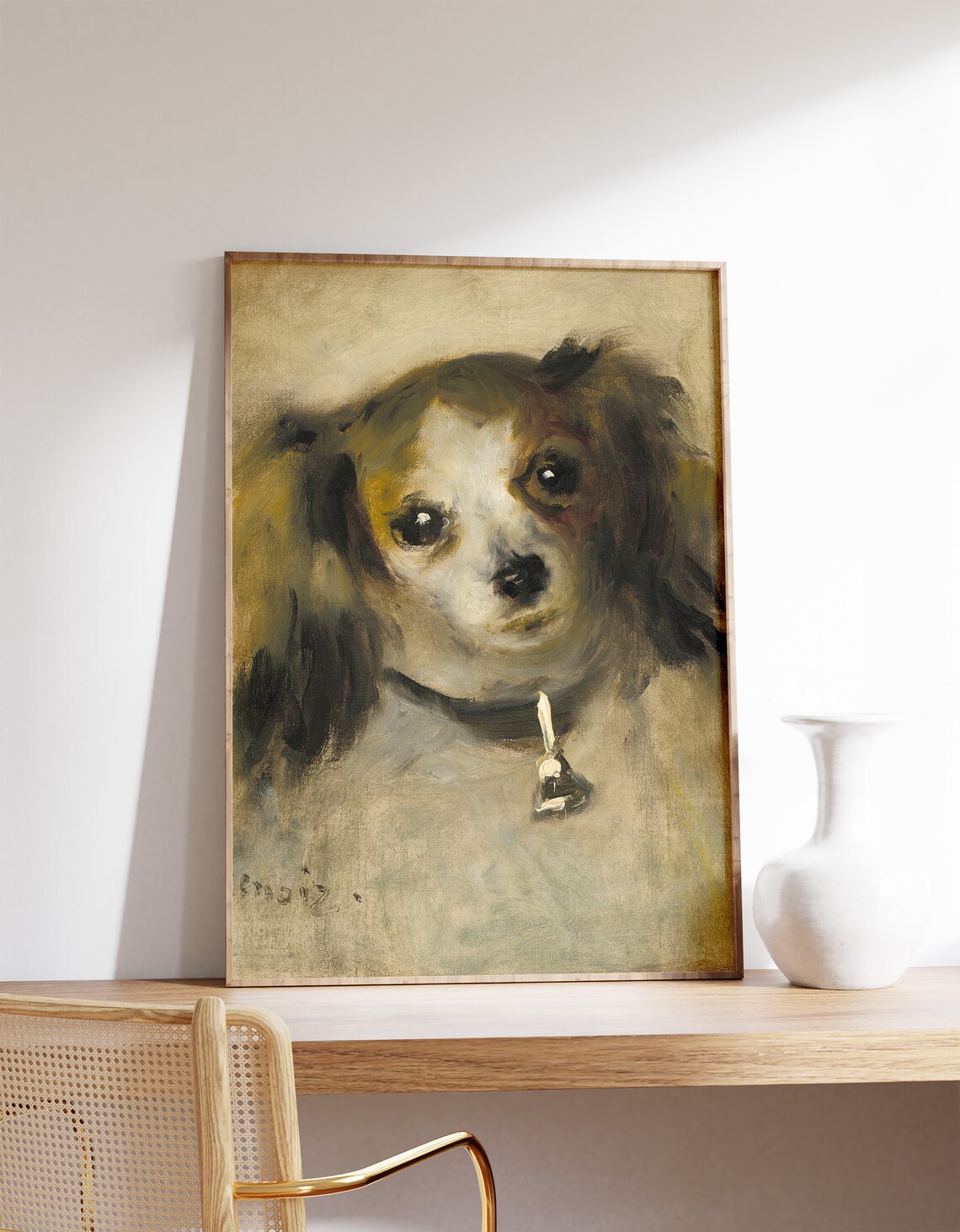 Auguste Renoir Of A Dog 1870 Vintage Poster