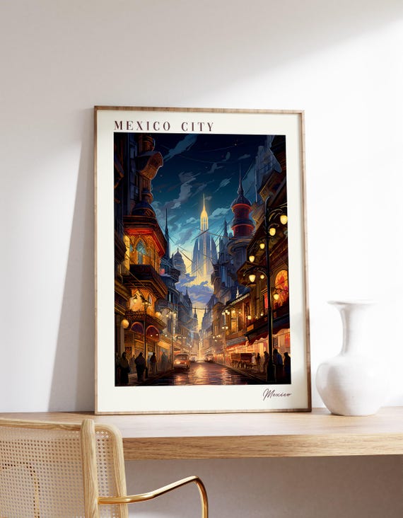 Mexico City Travel Poster