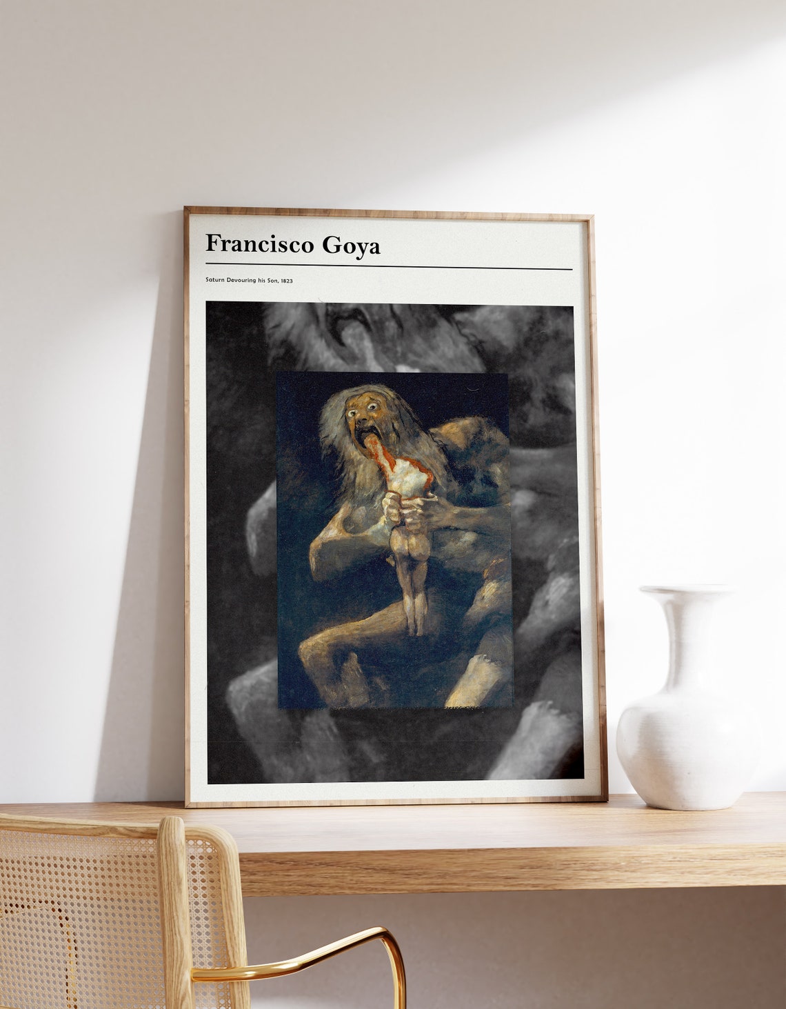 Francisco Goya Saturn Devouring His Son 1823 Dark Painting Art Poster