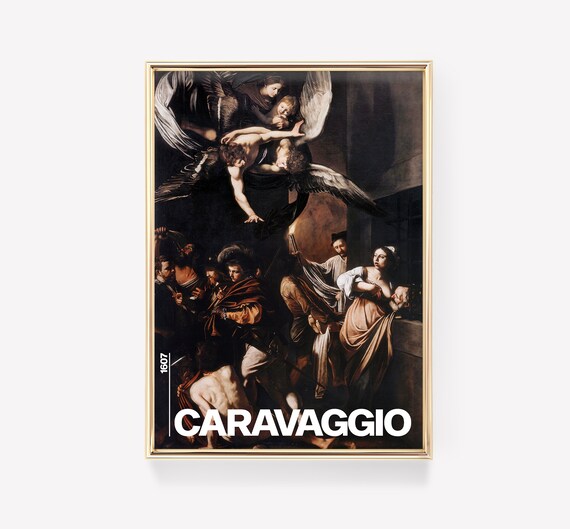Baroque Art Print Caravaggio Renaissance Exhibition Poster Vintage Painting Museum Decor