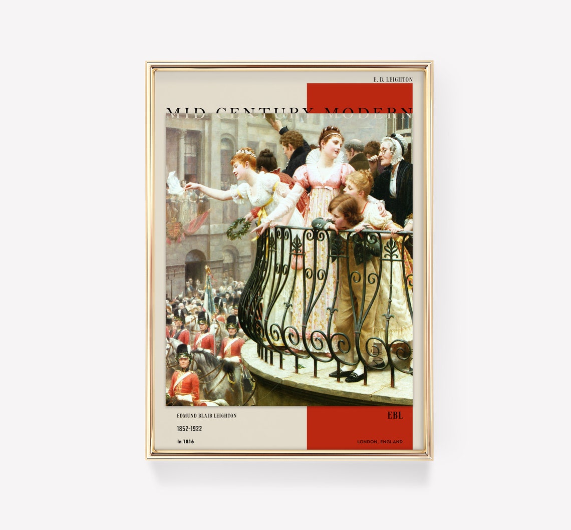 Edmund Blair Leighton In 1816 Balcony Parade Exhibition Poster