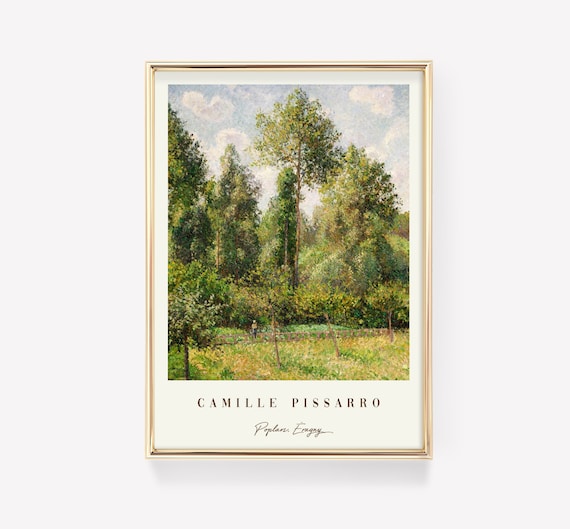 Camille Pissarro Poplars Eragny Sunlit Poplar Grove Impressionist Art Print
