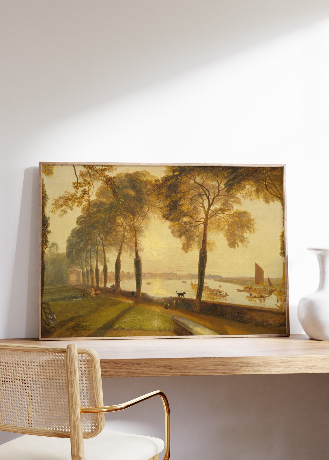 JMW Turner Mortlake Terrace 1827 Thames Riverside Vintage Art Poster