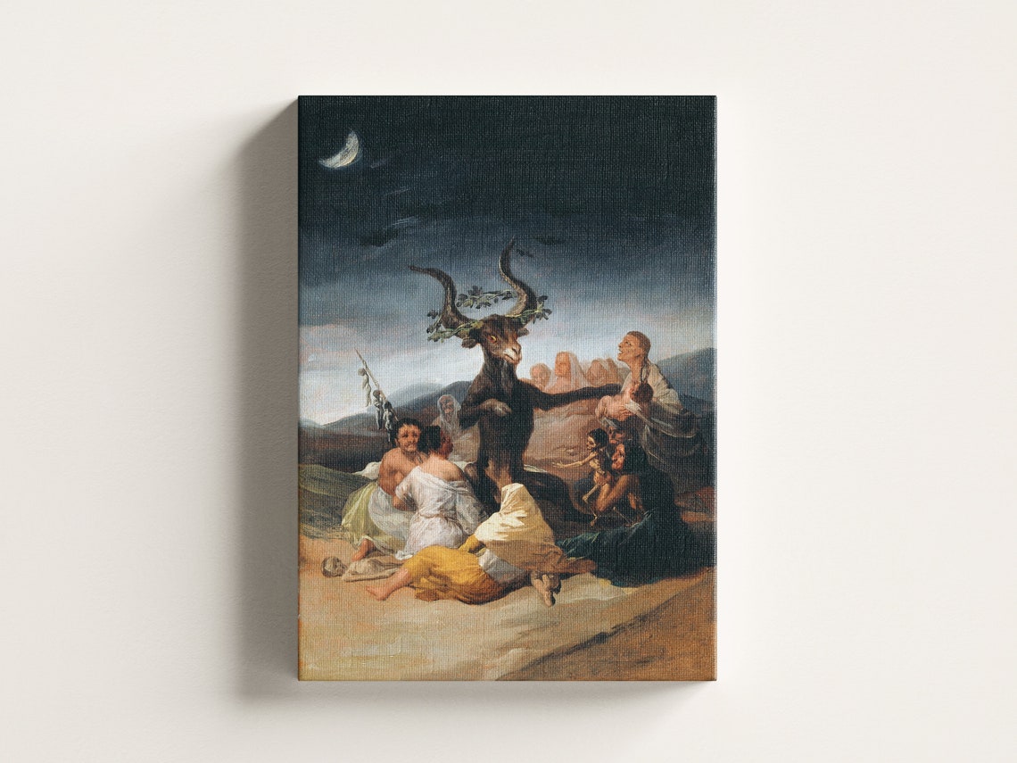 Francisco Goya Witches Sabbath Night Ritual Vintage Classic Art Poster