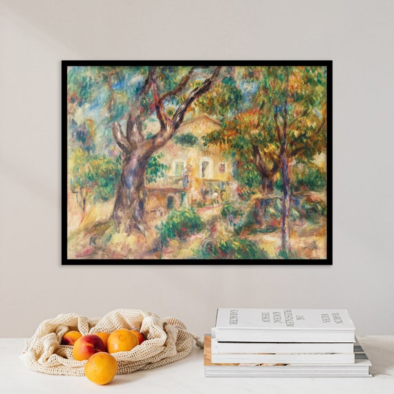Auguste Renoir The Farm At Les Collettes Cagnes 1908 Landscape Poster Wall Art Print Vintage Farmhouse Scenery Painting Home Decor