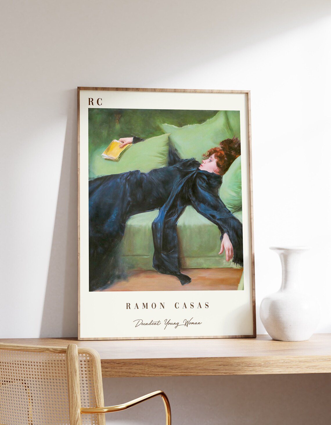 Decadent Young Woman Exhibition Poster, Vintage Modern