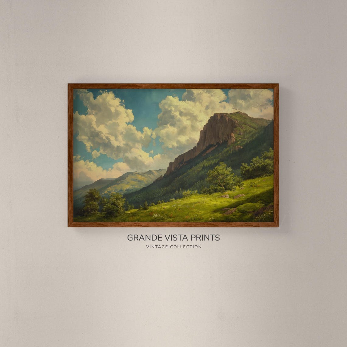Evergreen Mountain Landscape Painting Wall Art Instant Landscape Artwork Gv4213 - Image 2
