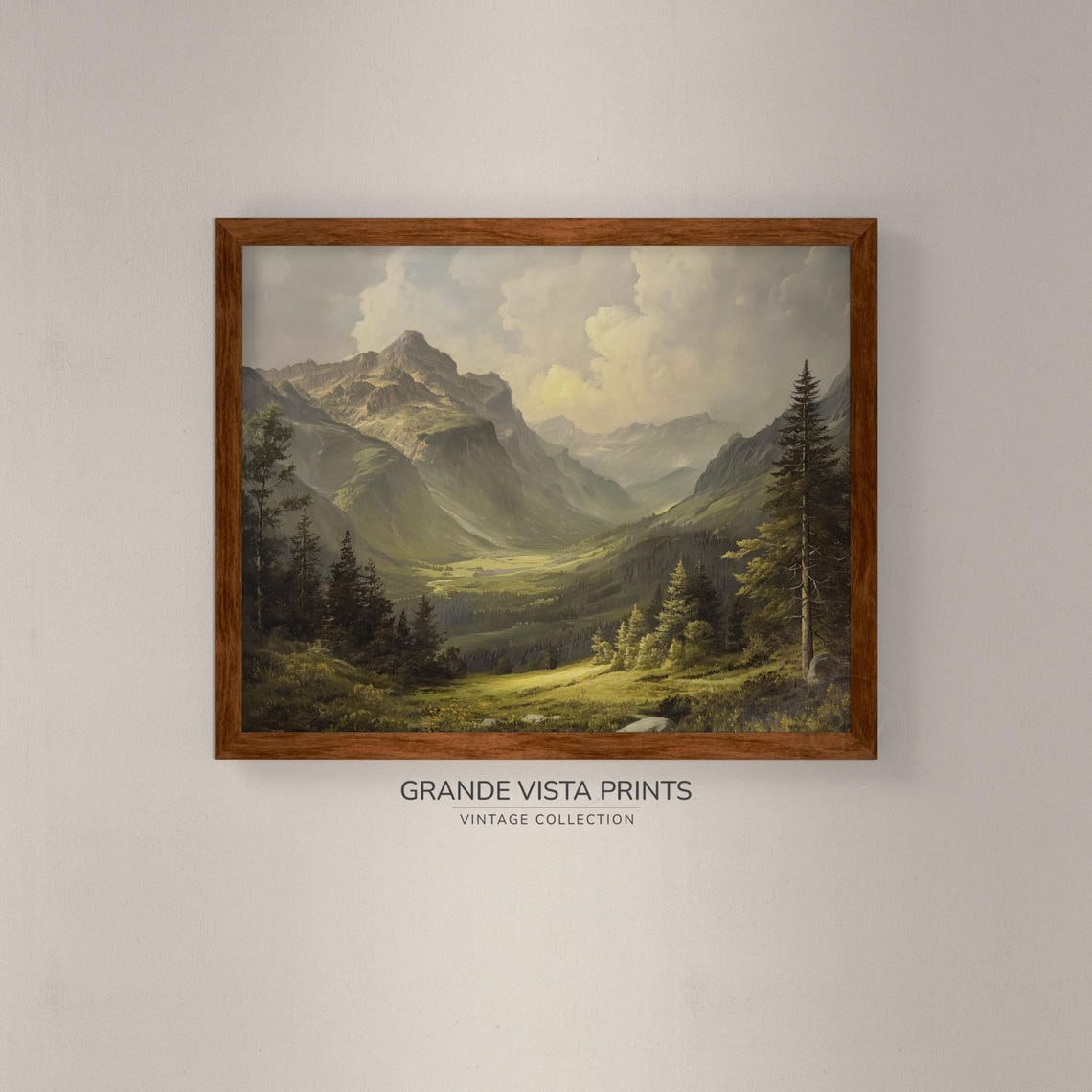 Mountain Valley Wall Art Mountain Landscape Artwork Mountain Valley Landscape Mountain Valley Art Print Gv4358 - Image 4