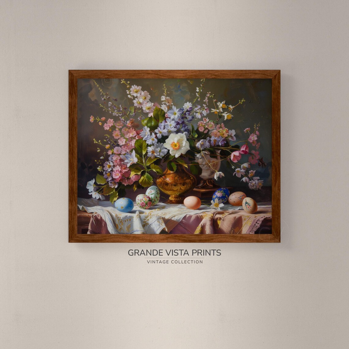 Easter Flower Still Life, Easter Painting - Image 4