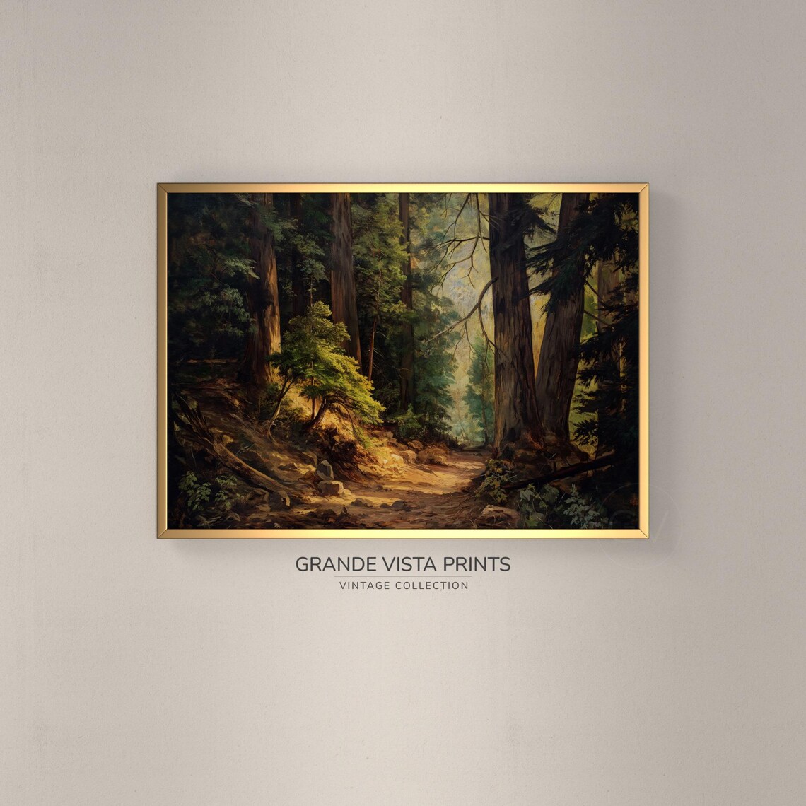 Forest Trees Painting Wall Art Evergreen Trees Wall Art Forest Trees Art Print Forest Gv4367