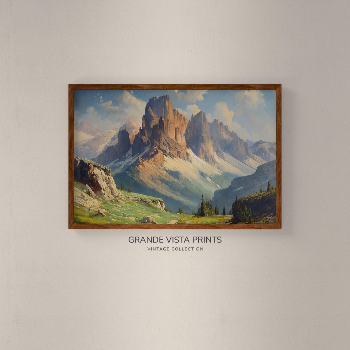 Spring Mountain Landscape Painting Mountain Art Print Gv4066 - Image 2