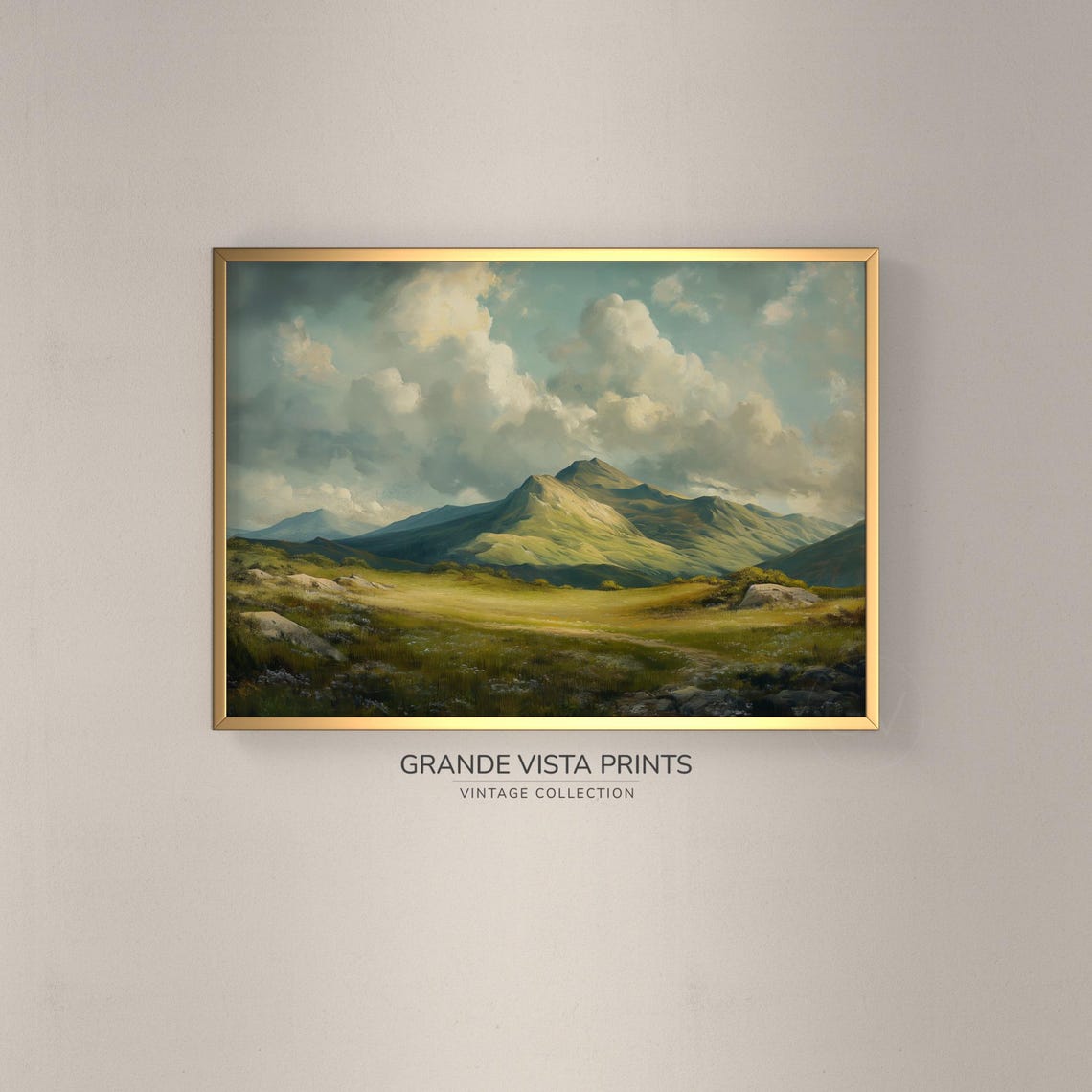 Mountain Range Landscape Painting Mountain Painting Wall Art Mountain Landscape Instant Gv4241
