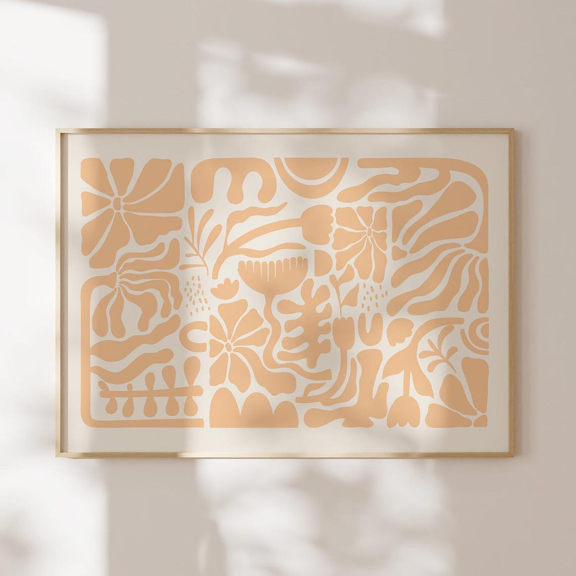 Peach Fuzz Abstract Botanical Retro Concept Minimalist Wall Poster - Image 4