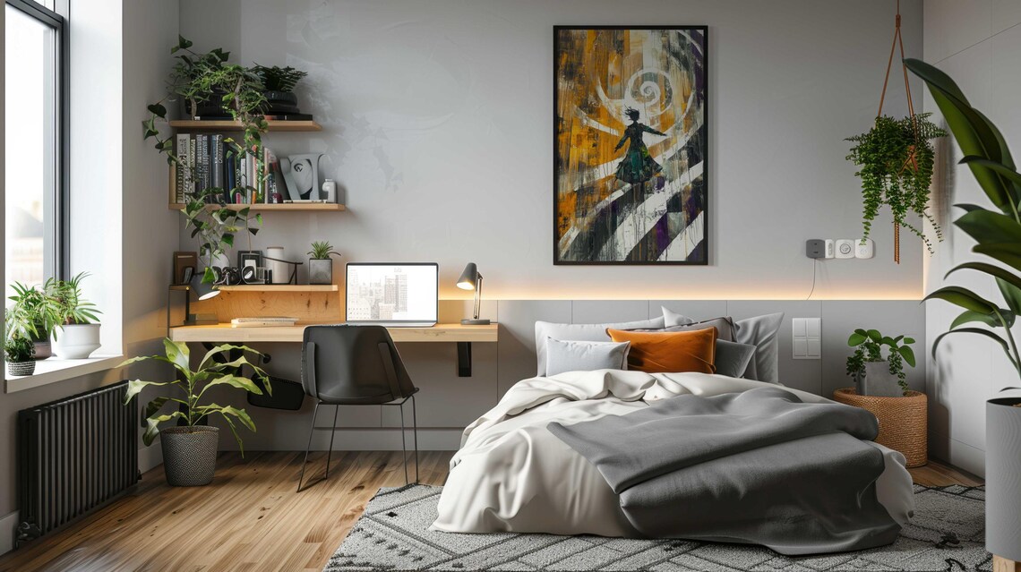 Modern Abstract Art, Office Housewarming Gift - Image 2