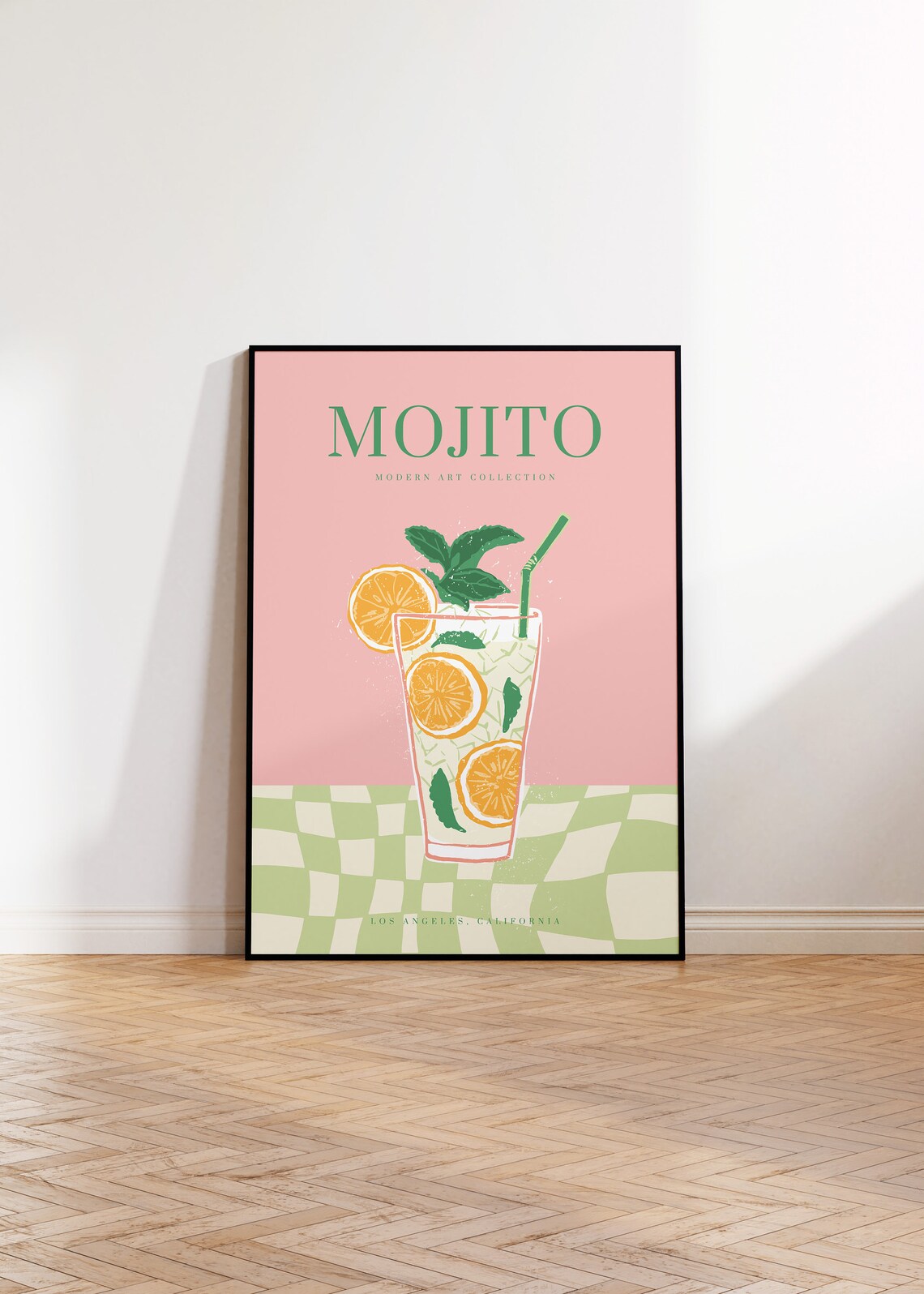 Mojito Cocktail Drink Print, Modern Kitchen Decor
