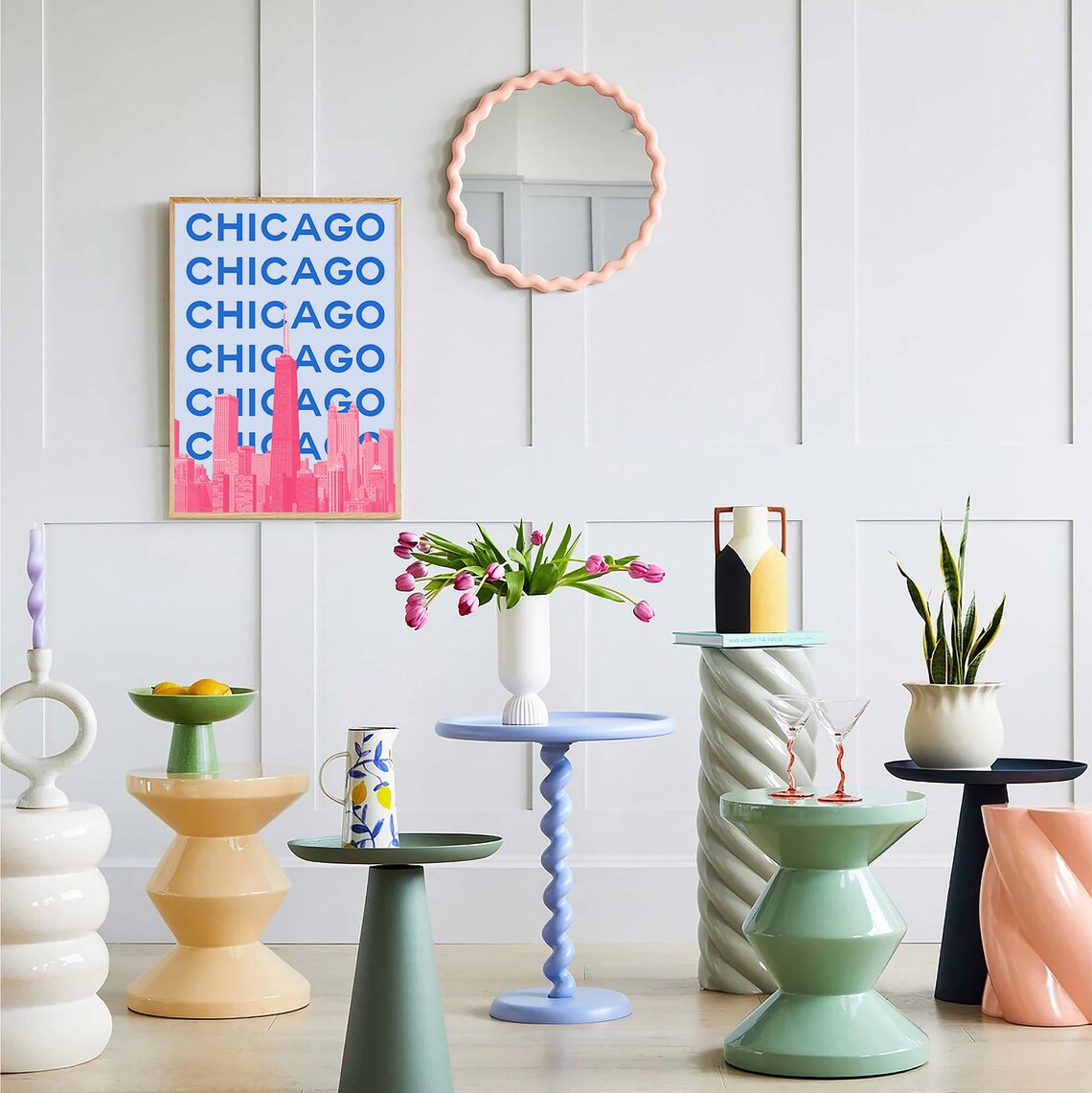 Chicago Preppy Travel Poster, Trendy Retro Print - Image 2