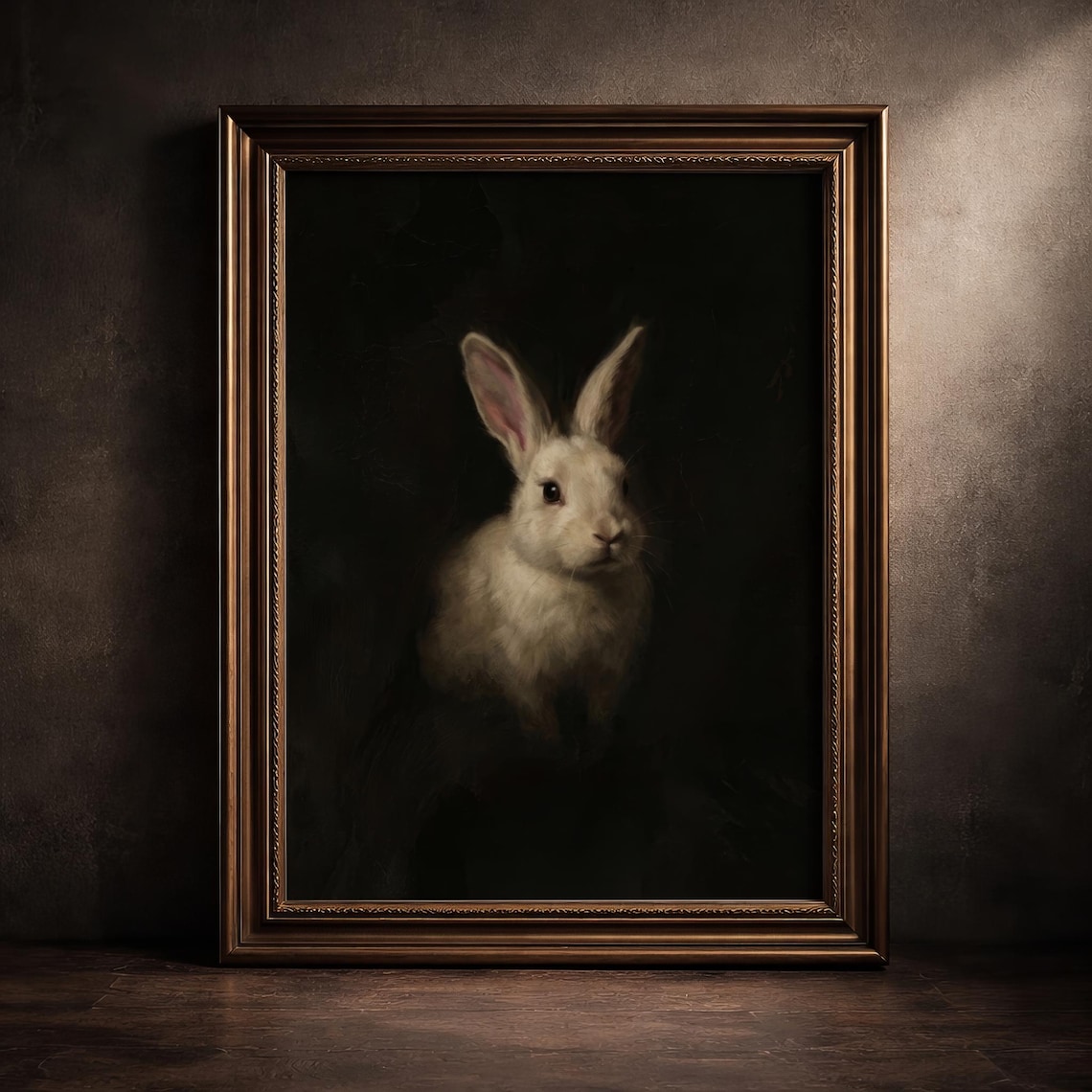 Moody Rabbit Vintage Naturalist Art Print