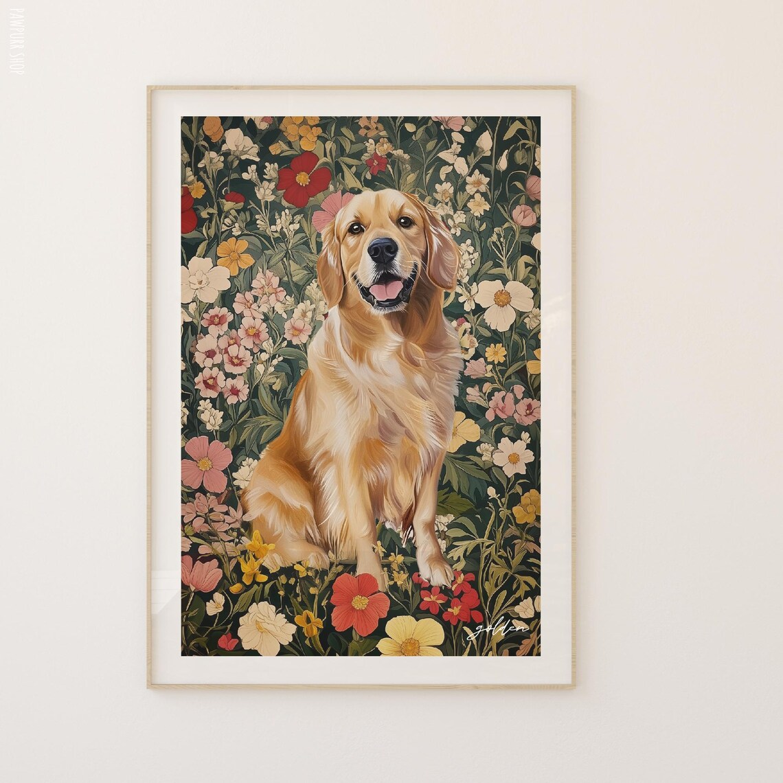 Custom Dog Pet Portrait, Watercolor Pet Memorial Art Print - Image 2