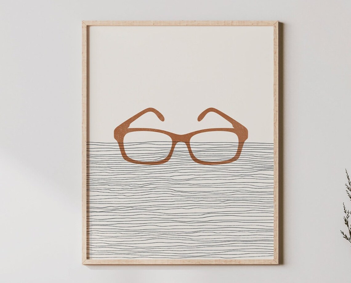 Boho Glasses Minimalist Poster Illustration